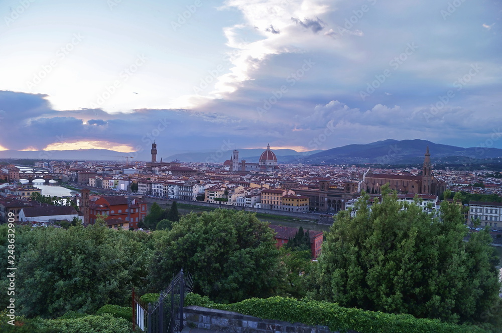 Fototapeta premium View of Florence at sunset, Italy