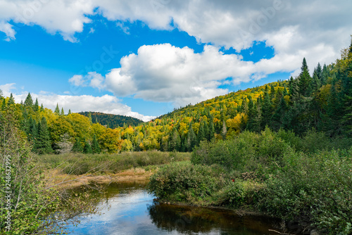 Beautiful fall color of Jacques-Cartier National Park