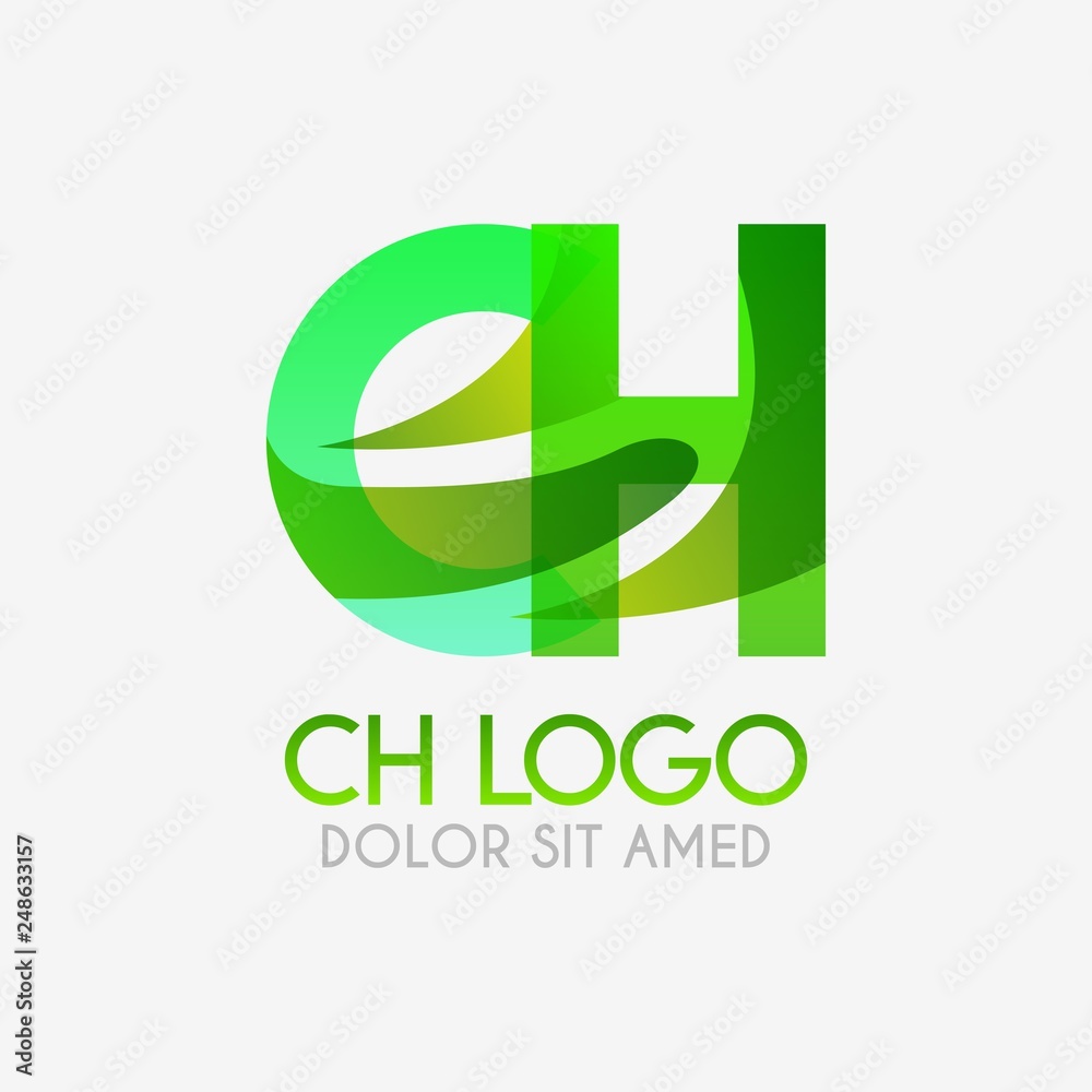 The CH logo with striking colors and gradations, modern and simple for industrial, retail, business, corporate. this HC logo made for online and offline media both web, mobile, logo, brochure, flayer.