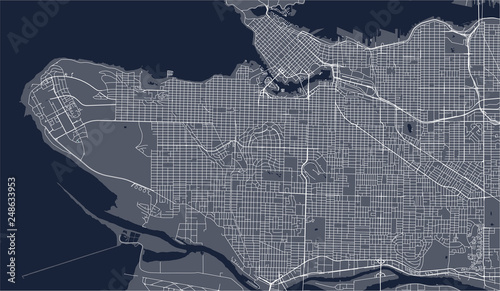 map of the city of Vancouver , Canada