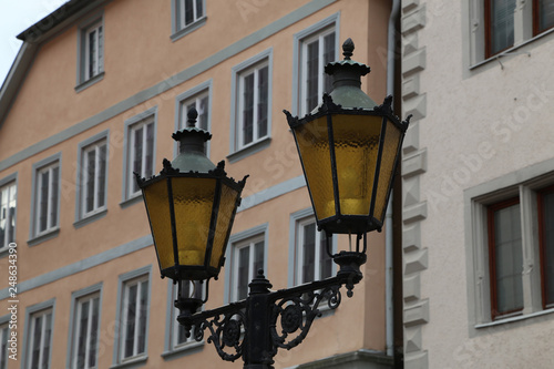 Street light. Vintage street lamp close up