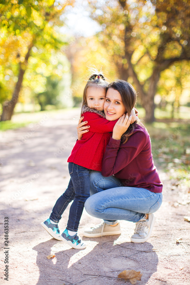 Mother with child outdoors. Mother with child outdoors.