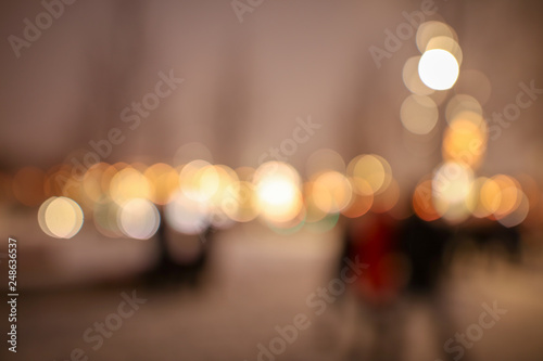 Lights of night bokeh as abstract background