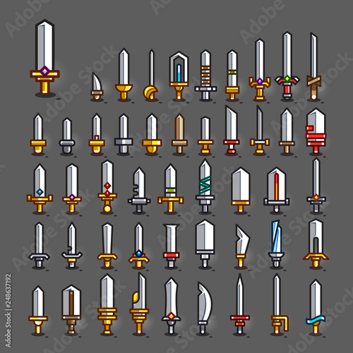Swords for creating video games. Set I.