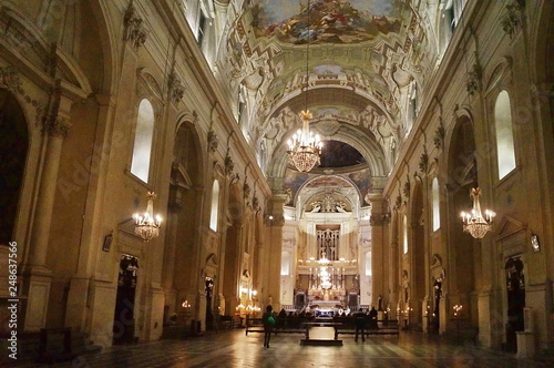 Interior of the Basilica Santa Maria del Carmine  Florence  Italy
