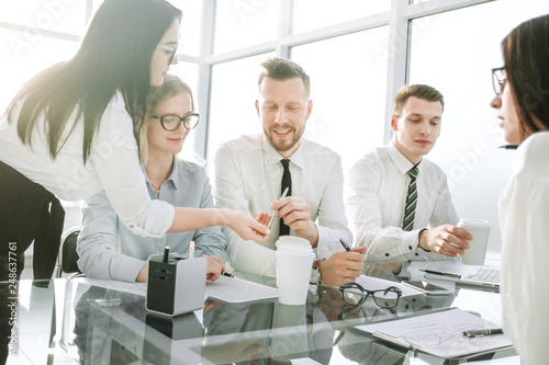 business team at the workplace in the office