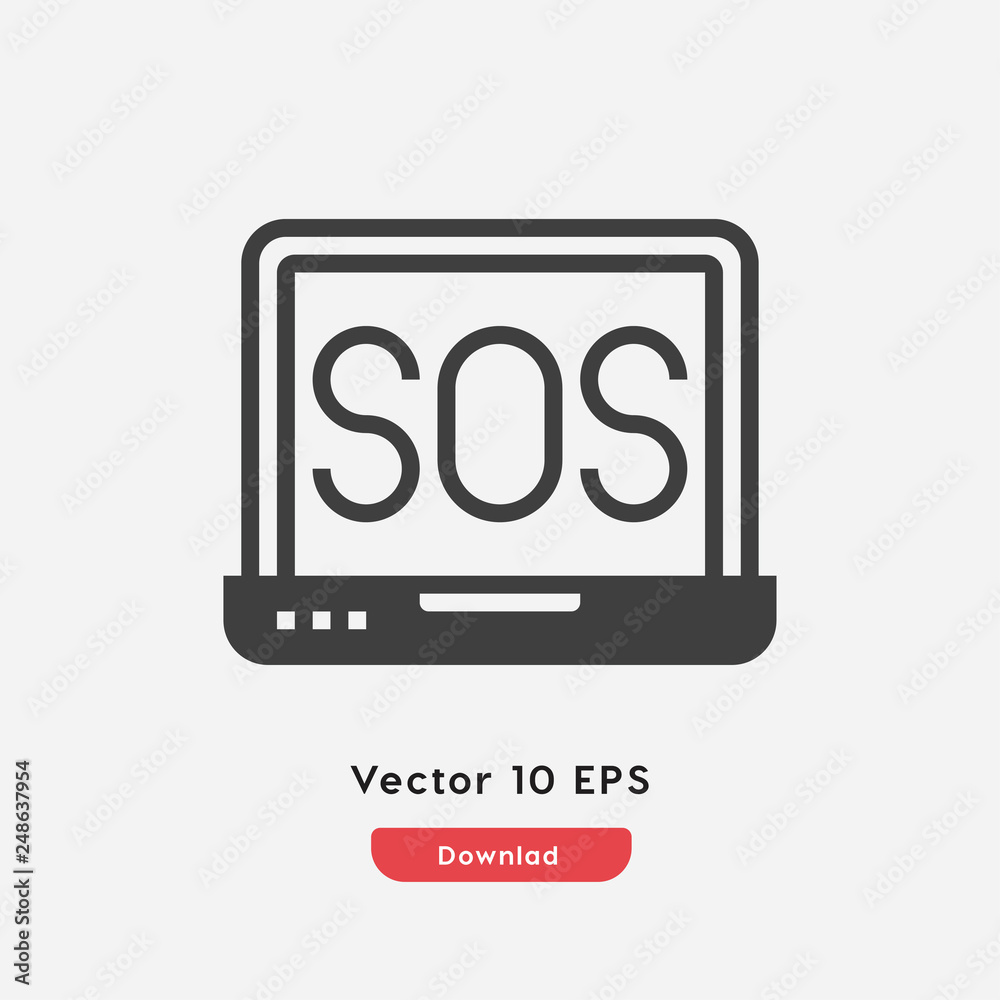 SOS icon vector SOS icon vector