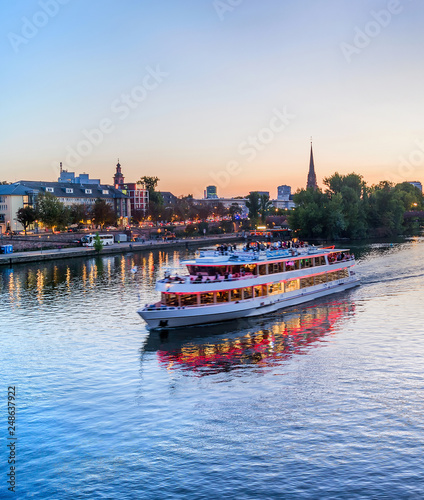 Frankfurt  touristic boat main river