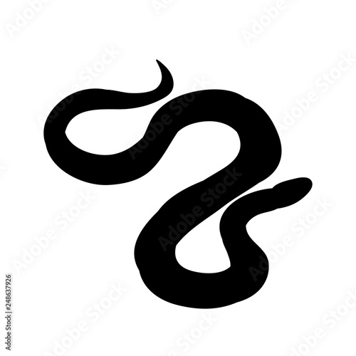 Wallpaper Mural  isolated, snake silhouette Torontodigital.ca