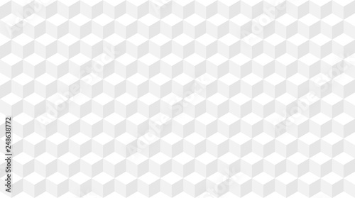 Gray cube geometric shape seamless pattern background. Vector illustration