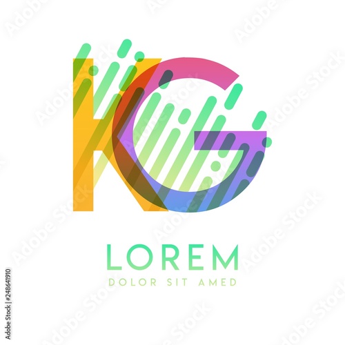 GK logo with the theme of galaxy speed and style that is suitable for creative and business industries. KG Letter Logo design for all webpage media and mobile, simple, modern and colorful.