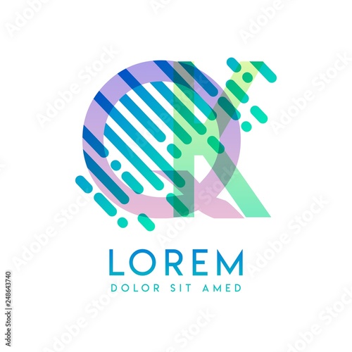 Wallpaper Mural QK logo with the theme of galaxy speed and style that is suitable for creative and business industries. KQ Letter Logo design for all webpage media and mobile, simple, modern and colorful. Torontodigital.ca