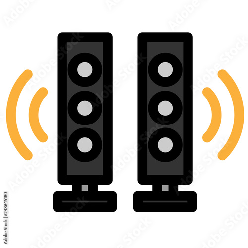 Home theatre LineColor illustration