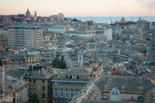 Obraz na płótnie Sunset, Genoa w salonie