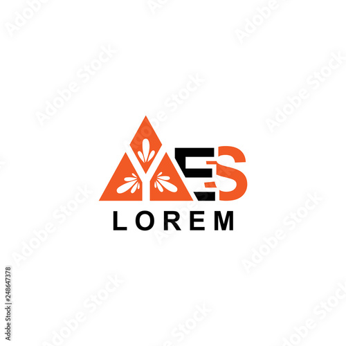 the logo says "yes" with a triangular shape with black and orange. For processional companies & finance, human resource, housing and government divisions. also for digital printing & online business