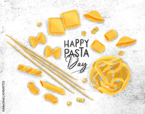 Happy pasta day poster