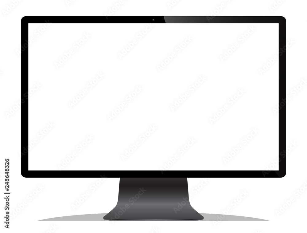 Blank Computer Monitor On White Background Blank Computer Monitor On White Background