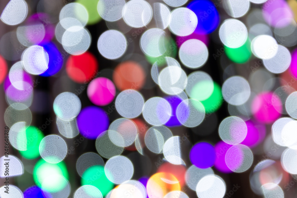 Defocused Abstract light bokeh of light on tree , Abstract background