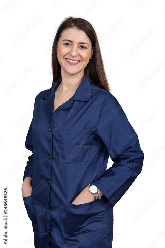 Young female cook on white background, isolated Young female cook on white background, isolated