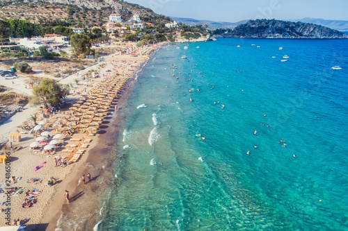 Top view of Tolo beach or 