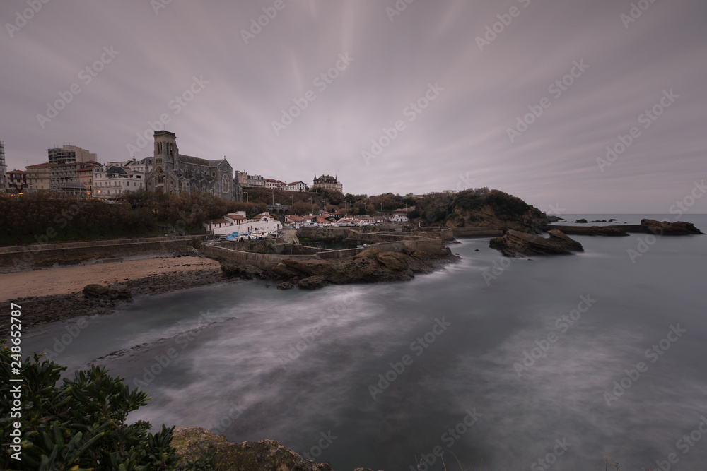 View from the city of Biarritz at the Basque Country.