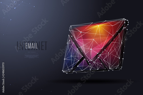email low poly color