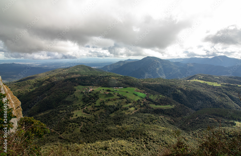 Fototapeta premium landscape with mountains and trees in the Catalan Pyrenees