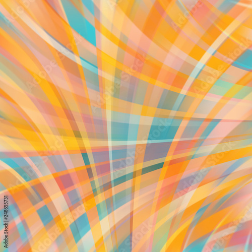 Orange smooth light lines background. Цвет colors. Vector illustration. © tashechka