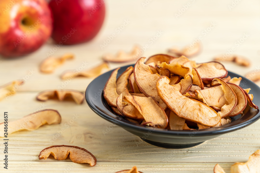 Homemade dried organic apple sliced Homemade dried organic apple sliced
