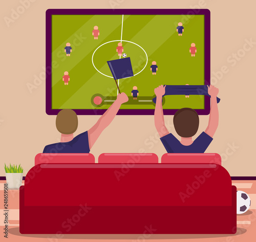 Watching football on tv