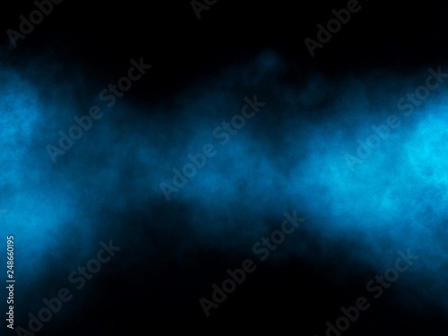 The blue smoke and light is in thedark background. Illustration from digitalpain for background.