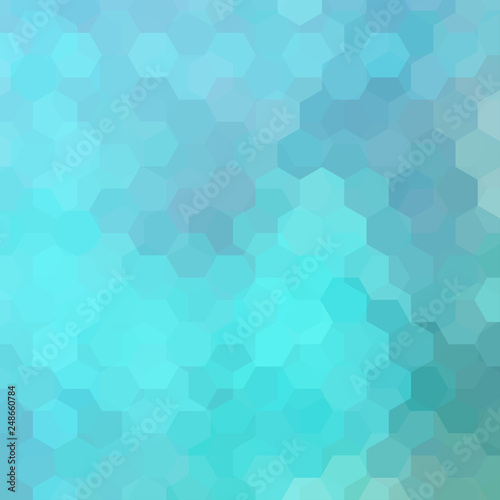 Abstract background consisting of pastel blue hexagons. Geometric design for business presentations or web template banner flyer. Vector illustration