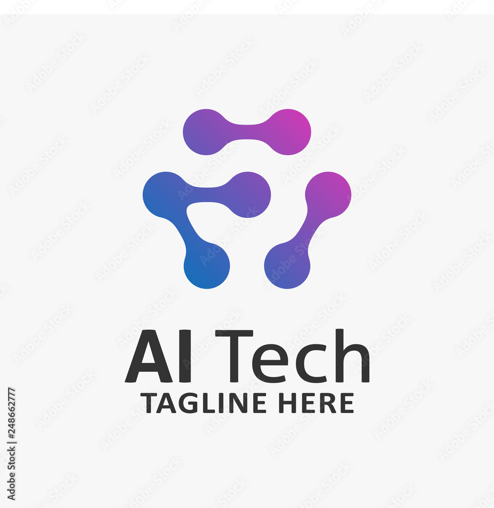 Artificial Intelligence / AI tech logo design Artificial Intelligence / AI tech logo design