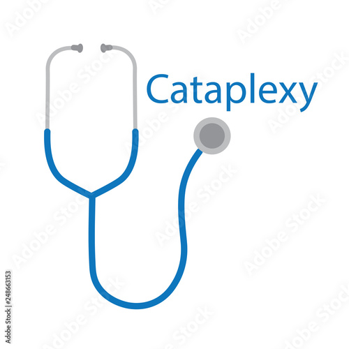 Cataplexy word and stethoscope icon- vector illustration photo