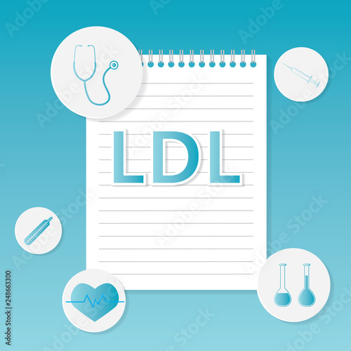 LDL  (Low-density lipoprotein) medical concept- vector illustration