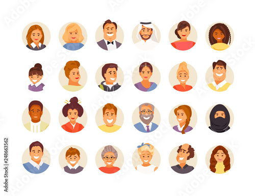 Avatars large vector set