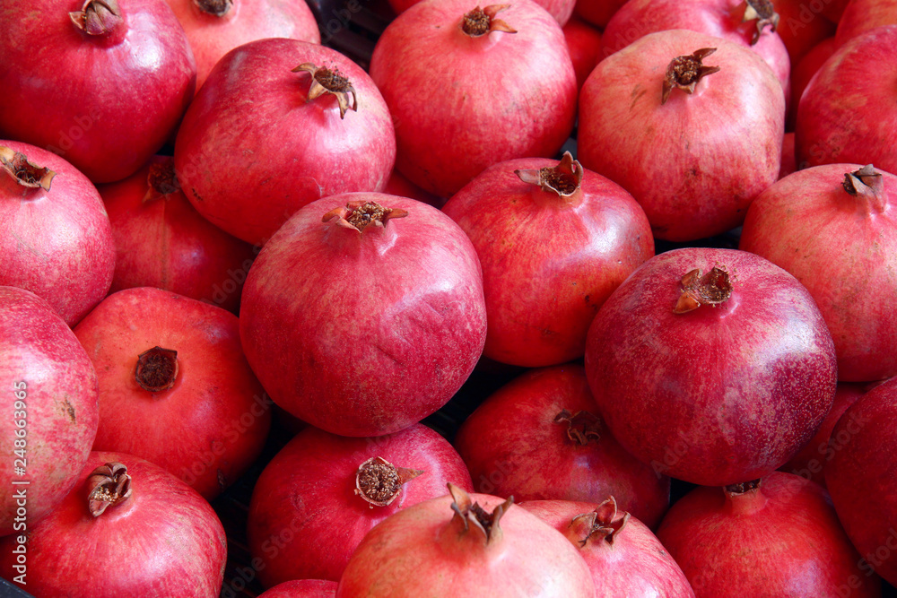 many juicy pomegranates many juicy pomegranates