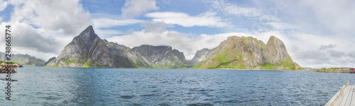 Panorama of the Reinefjord and the Vorfjord just outside Moskenes © Vermeulen-Perdaen