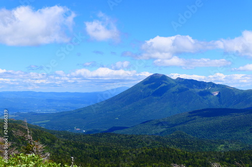 十和田八幡平国立公園。八幡平頂上より岩手山を望む。八幡平 岩手 日本。６月下旬。