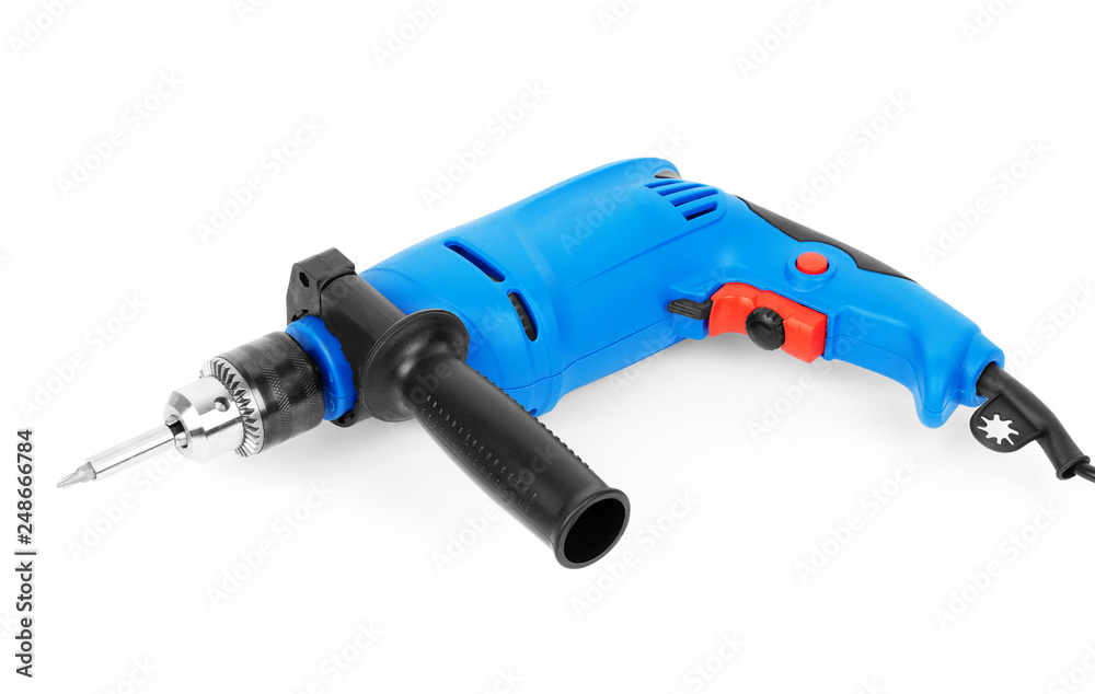 Cordless drill isolated on white background