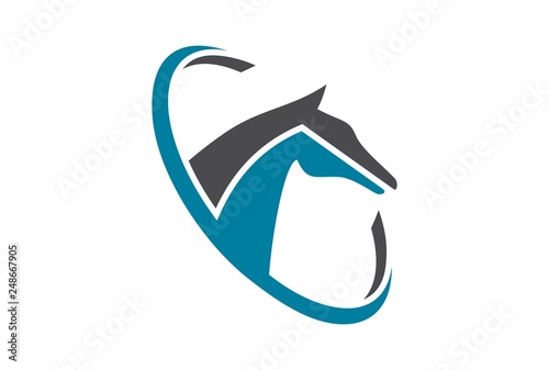 horse farm abstract logo concept icon