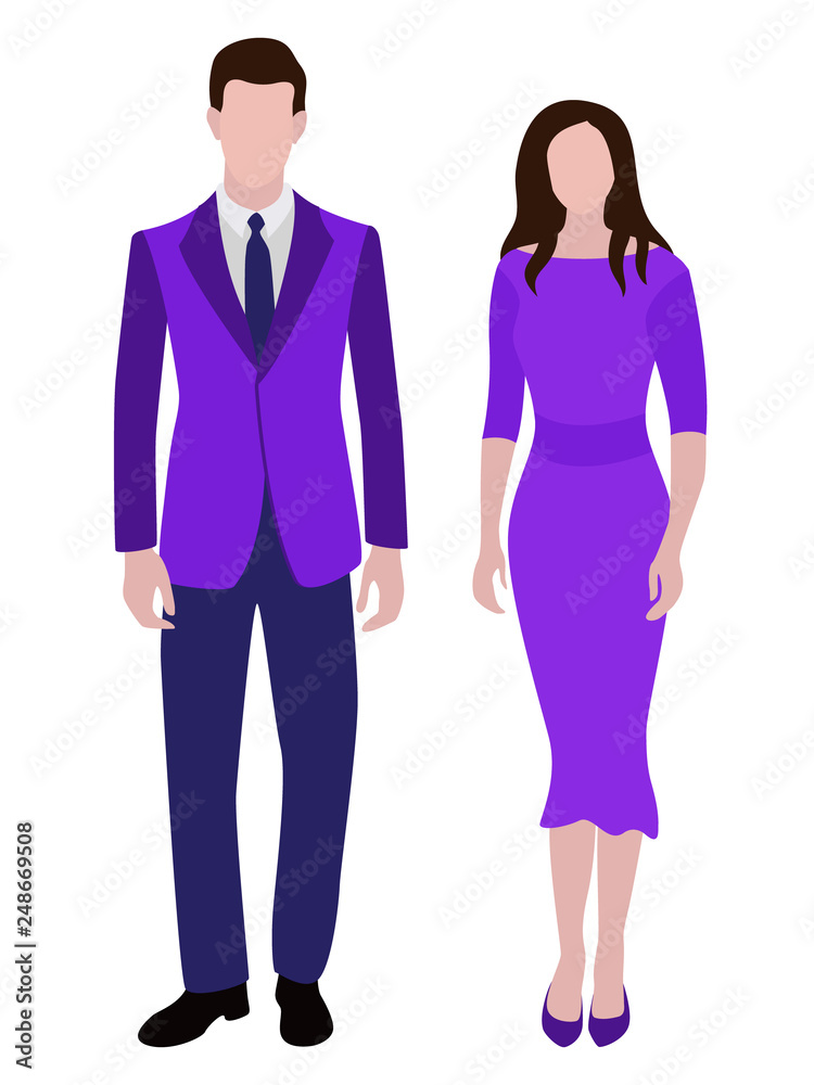 Fototapeta premium Business people man and woman human resources flat vector