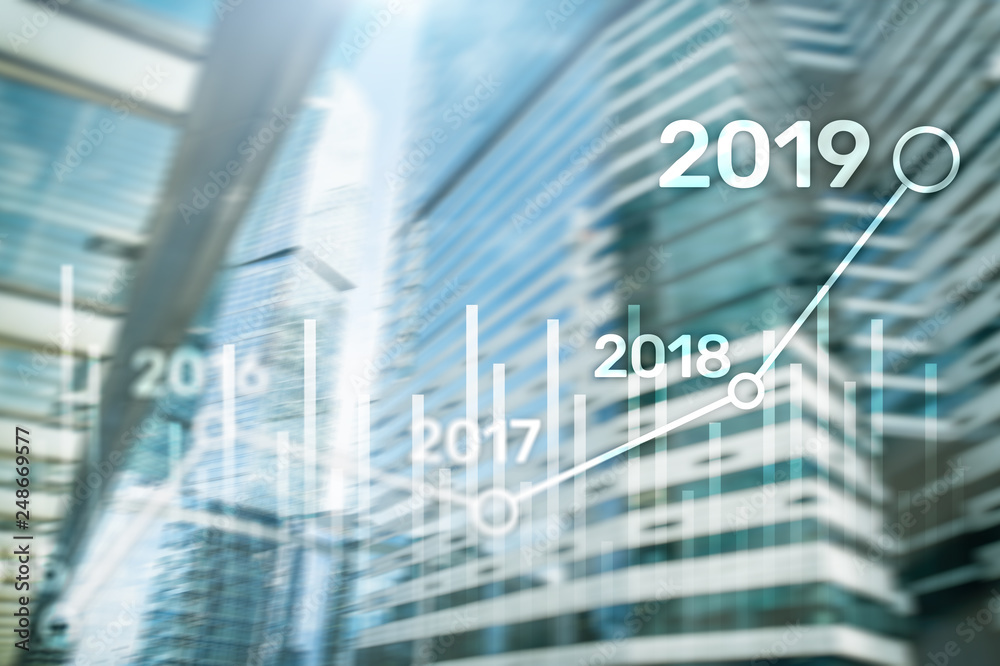 2019 Plan for Financial growth. Business and investment concept. 2019 Plan for Financial growth. Business and investment concept.