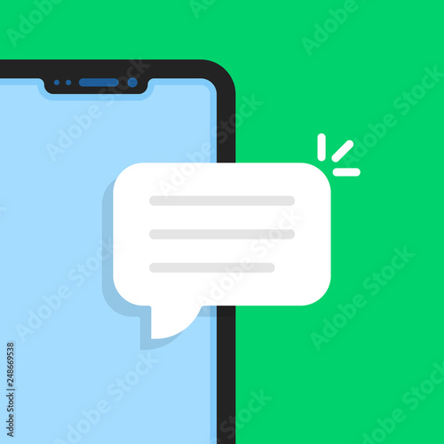 cartoon frameless phone like online chat