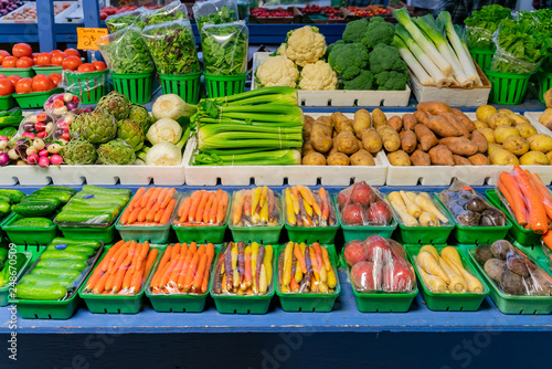 Fototapeta Naklejka Na Ścianę i Meble -  Close up shot of fresh vegtable in Atwater Market