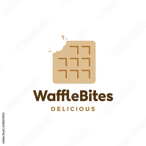 choco waffle chocolate logo vector icon