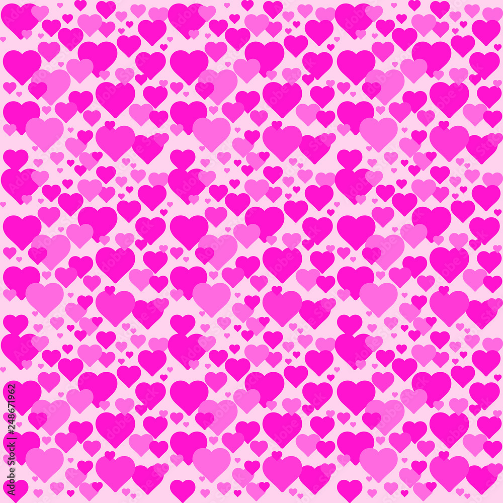 Hearts pattern, symbol background. Valentine's day and Mother's day card prink, pink, red colors. Love banner Illustration. Wedding greeting card Hearts pattern, symbol background. Valentine's day and Mother's day card prink, pink, red colors. Love banner Illustration. Wedding greeting card