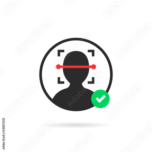 approved face id scanner logo