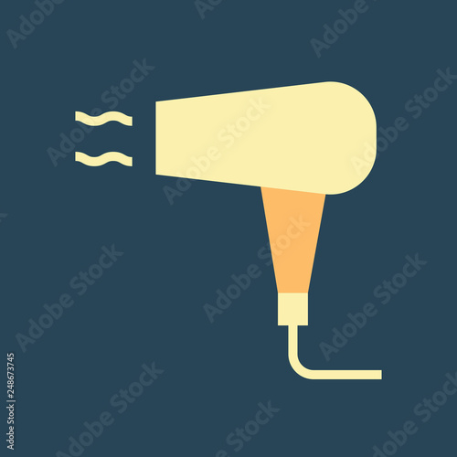 Silhouette icon dryer hair