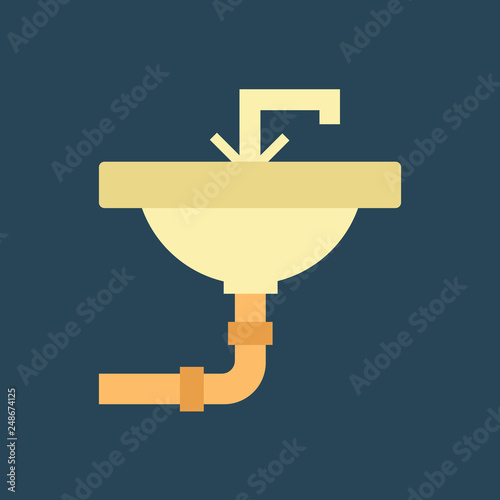 Silhouette icon sink